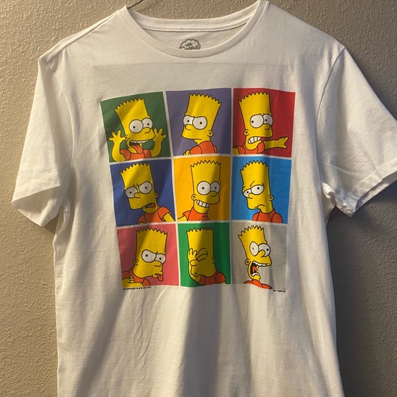 the simpsons Other - The Simpsons Bart Simpson men's white short sleeve graphic t-shirt size M